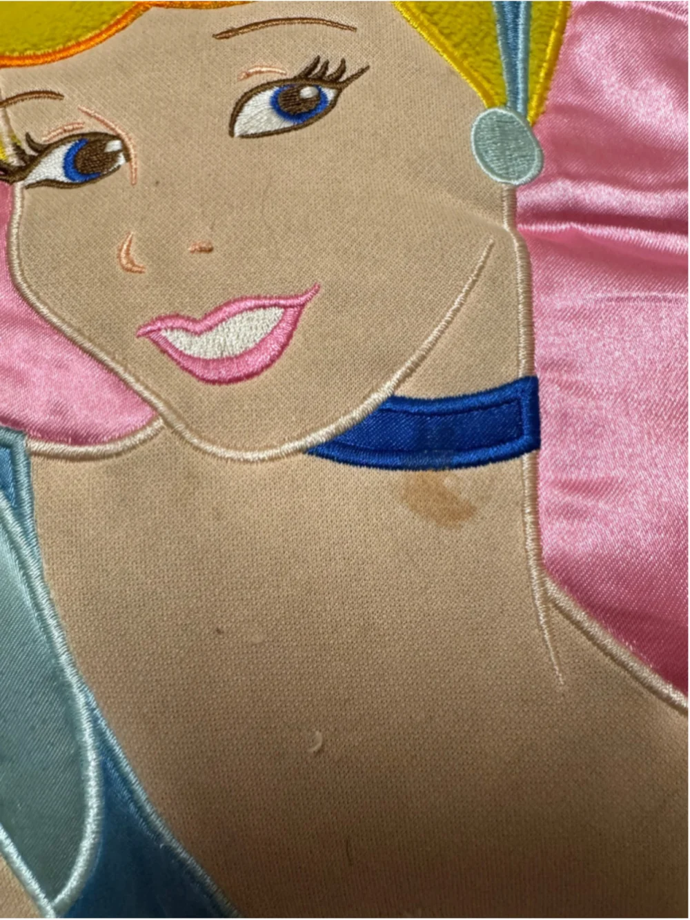 Disney Girls Cinderella Accent Pillow 12” x 12” Pink & Yellow